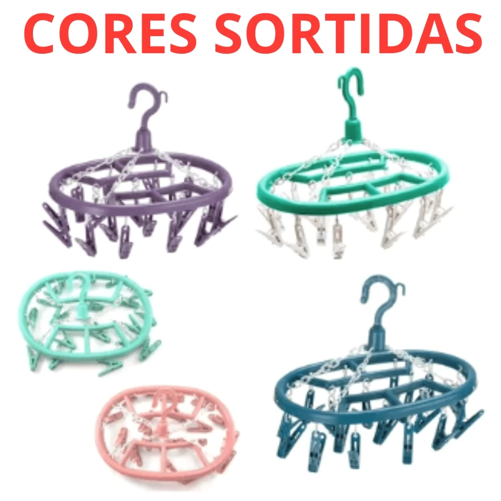 Kit 4 Mini Varais Multiuso Ovais Lorvanto Compact Travel com Travamento Antivento