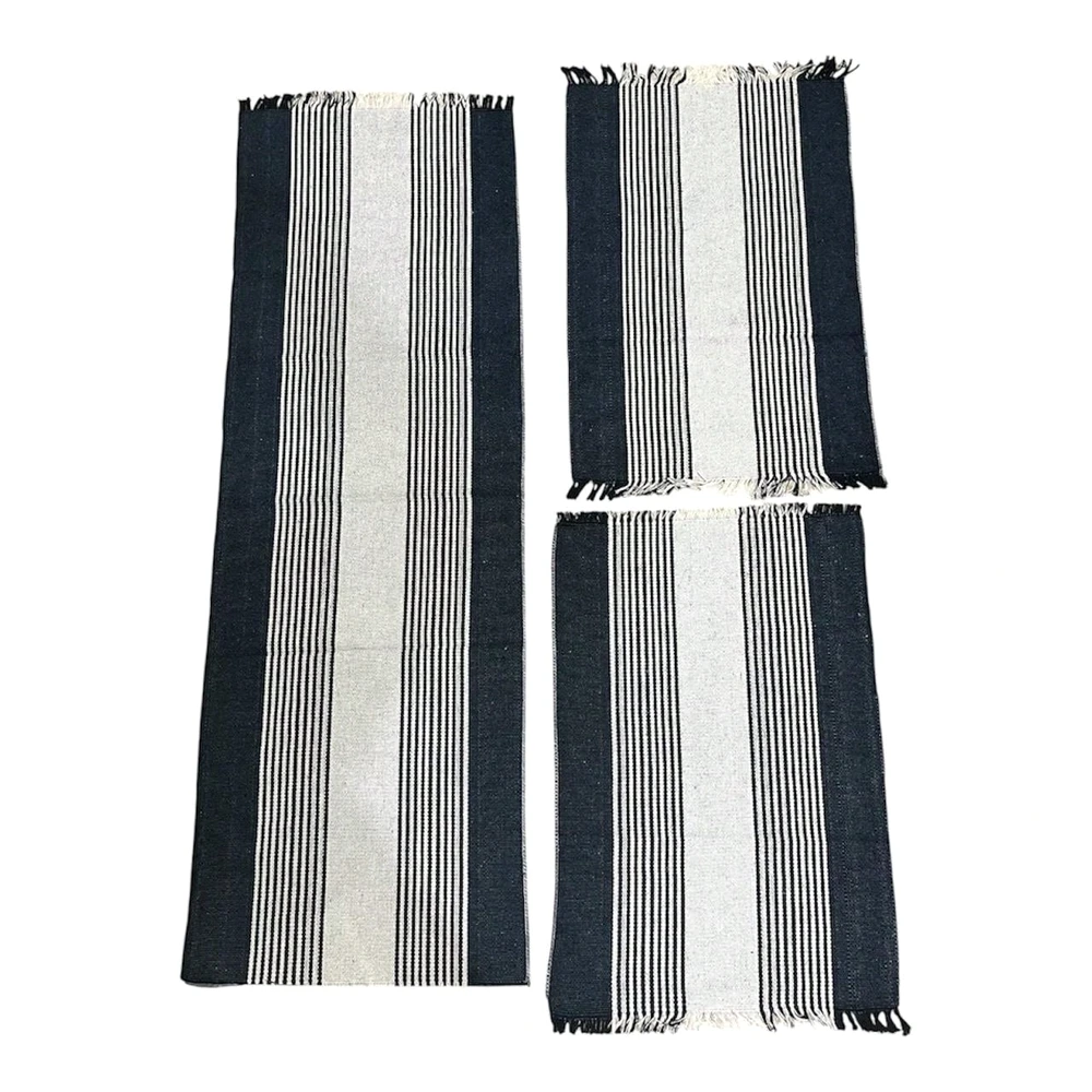 Trio de Tapetes Culinários Lorvanto ZigZag Premium Antiderrapante e Lavável